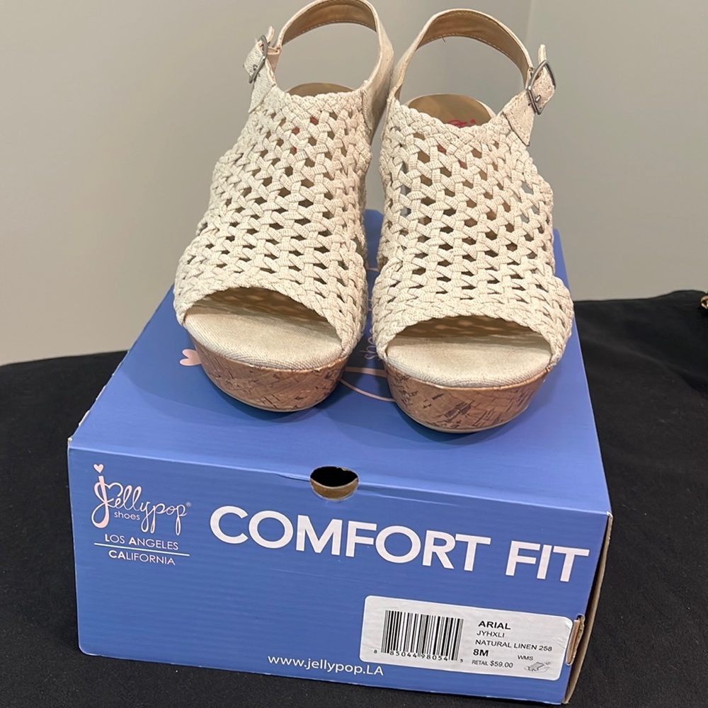 Jellypop “Ariel” Natural Linen Sandal